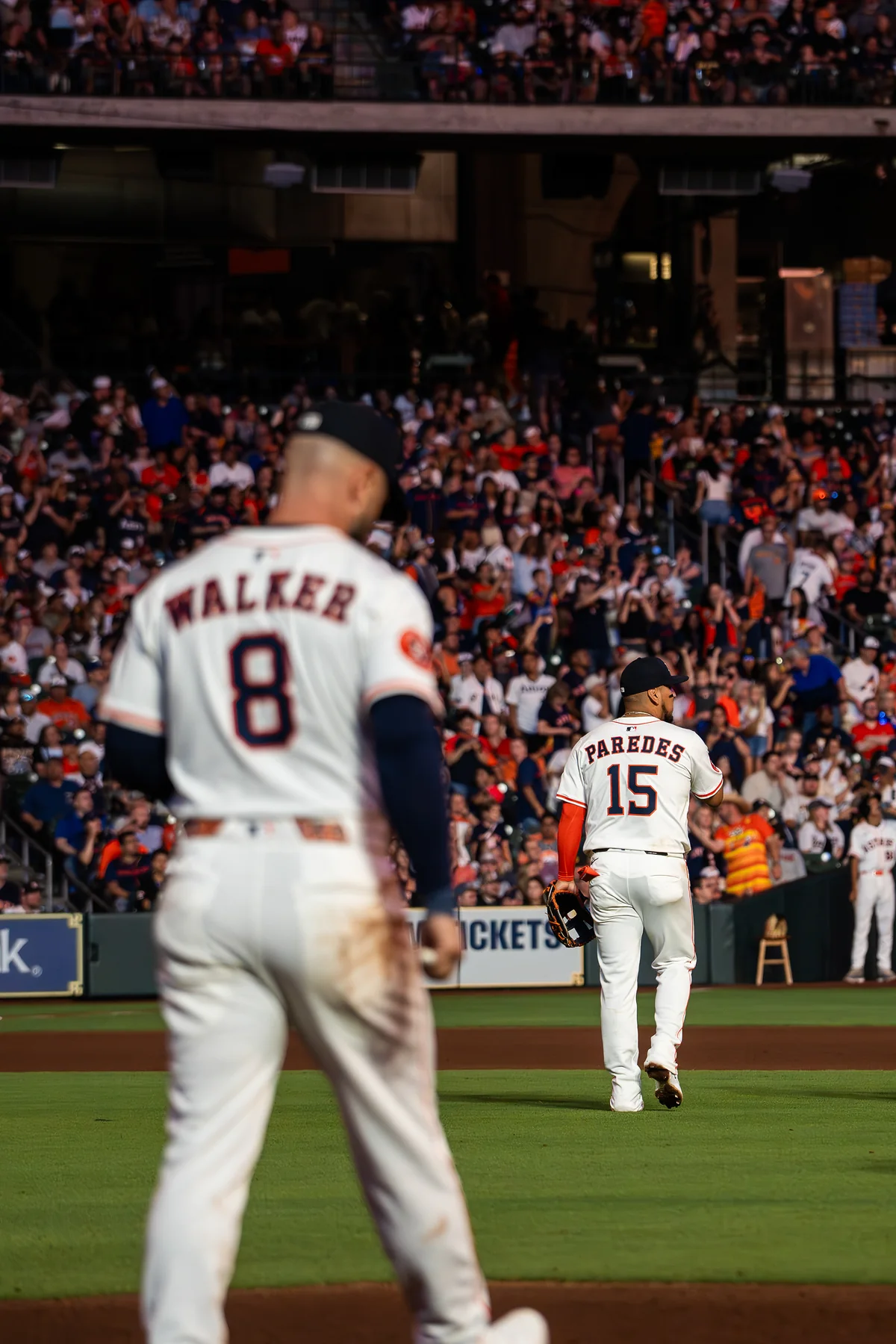 MLB baseball coverage — Players entering the field before the game.