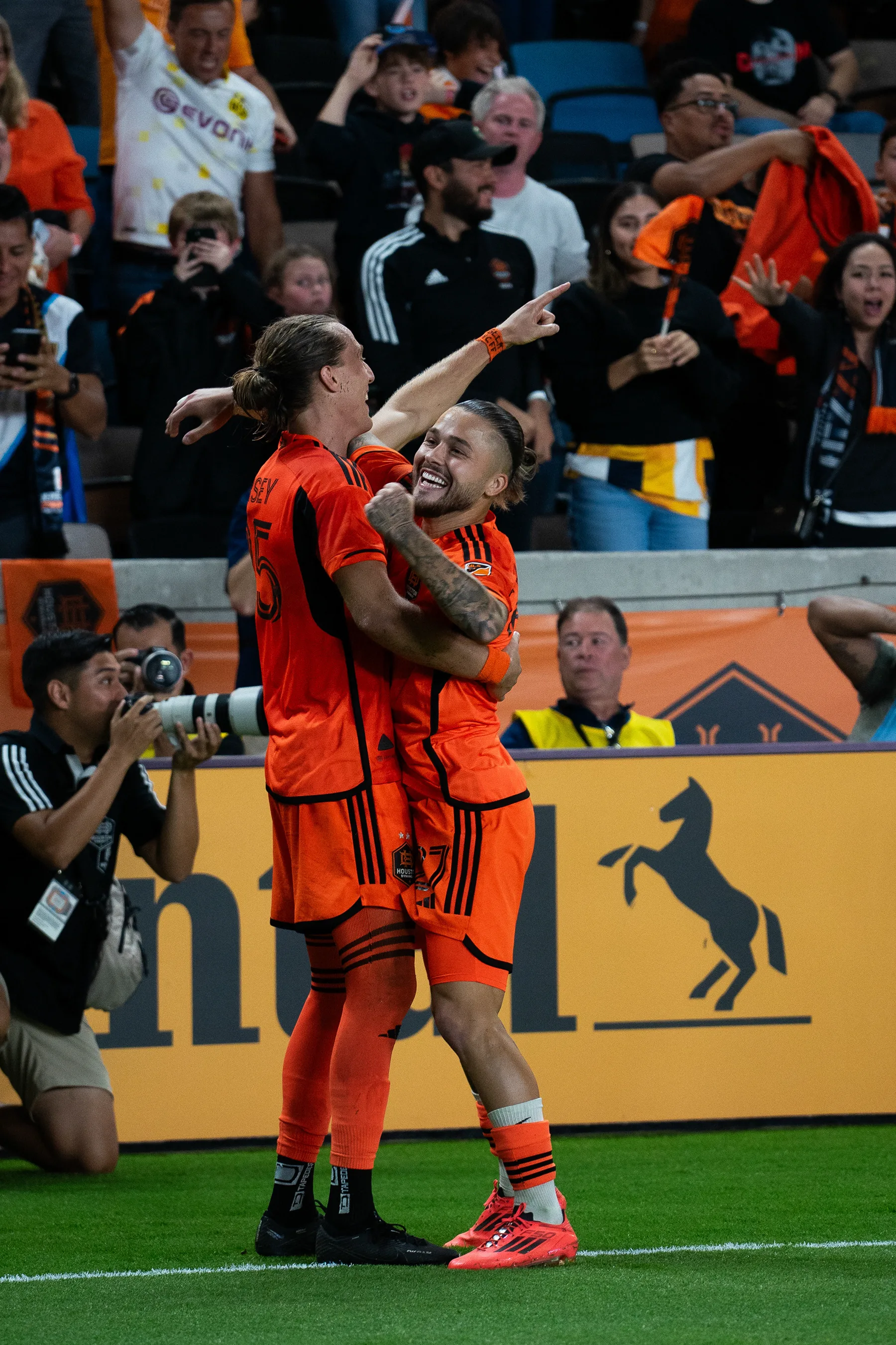 MLS soccer coverage — Goal celebration.