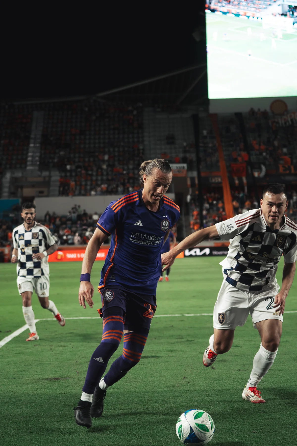 MLS soccer coverage — Houston Dynamo versus Vancouver Whitecaps.