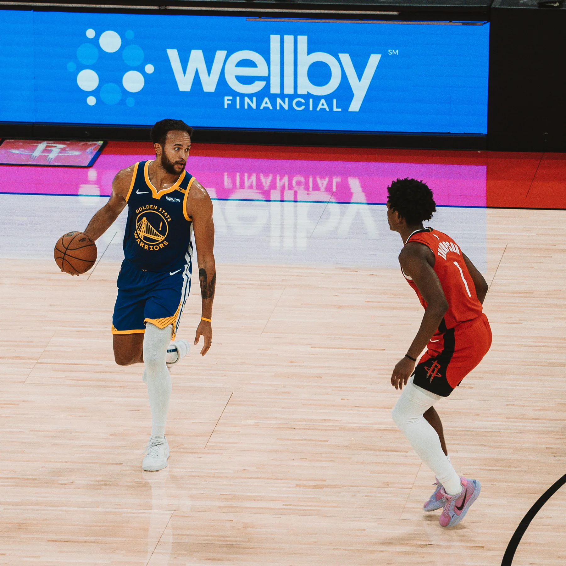 NBA basketball coverage — Warriors versus Rockets coverage.